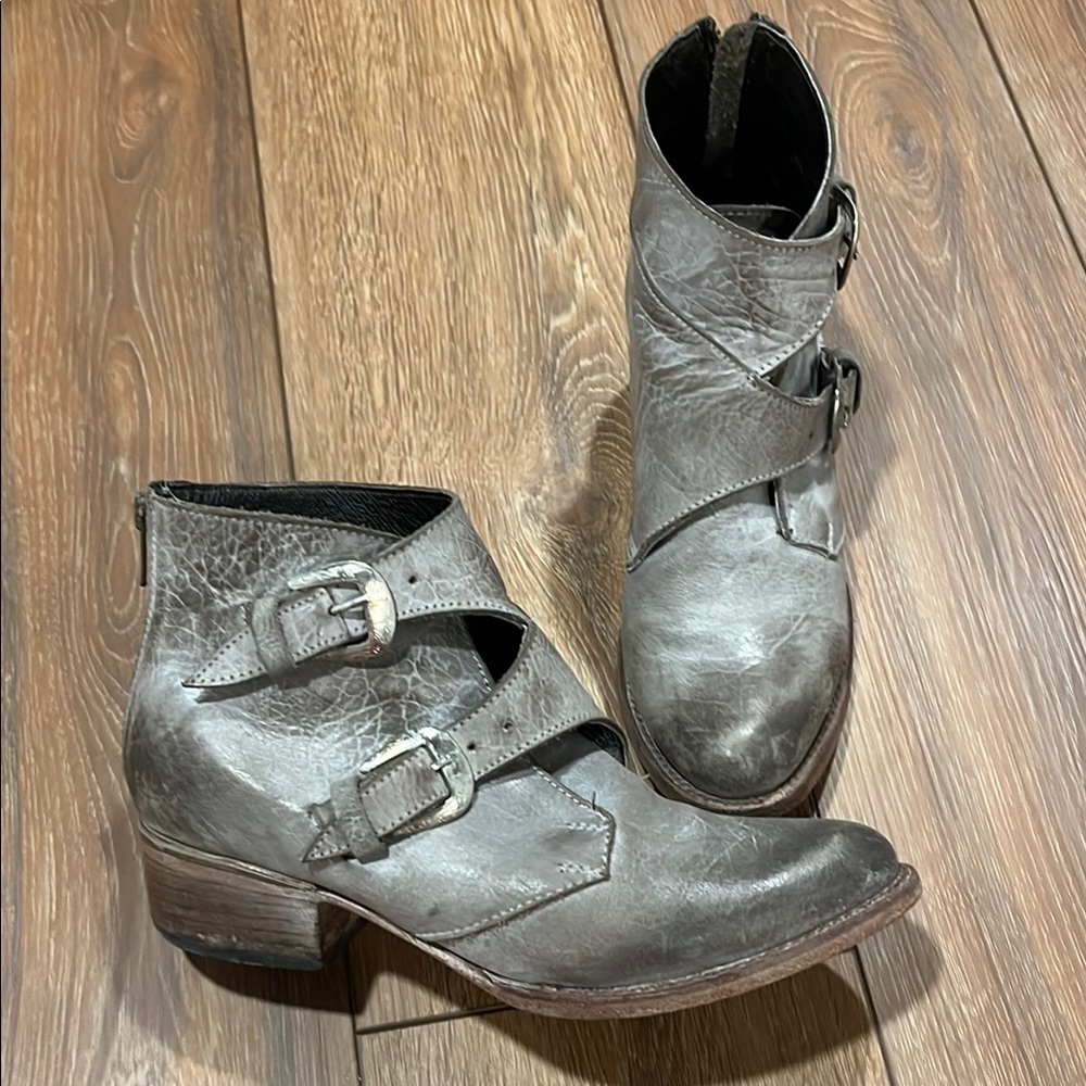 Freebird by Steven Gray Ankle Booties with Buckle Details